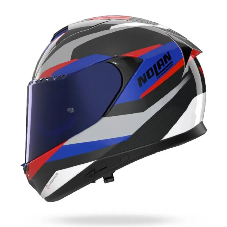 Casco Integrale Nolan X-904 Ultra Carbon Calibro 347 Carbonio Antracite Blu Rosso Lucido