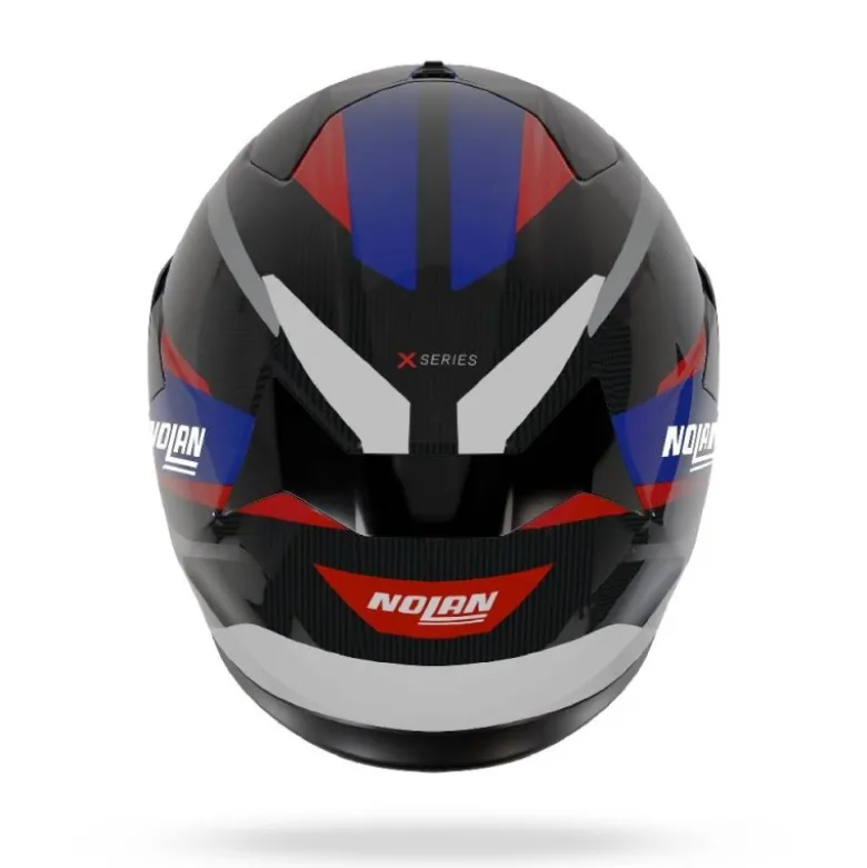 Casco Integrale Nolan X-904 Ultra Carbon Calibro 347 Carbonio Antracite Blu Rosso Lucido