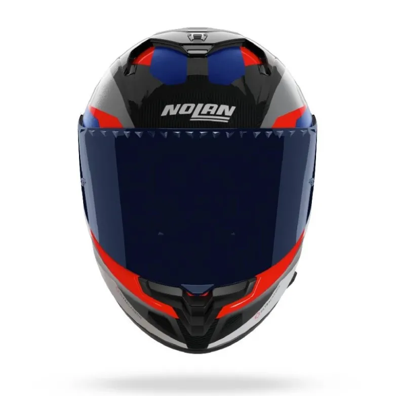 Casco Integrale Nolan X-904 Ultra Carbon Calibro 347 Carbonio Antracite Blu Rosso Lucido