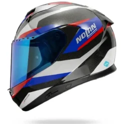 Casco Integrale Nolan X-904 Ultra Carbon Calibro Quin 356 Carbonio Antracite Blu Rosso Lucido