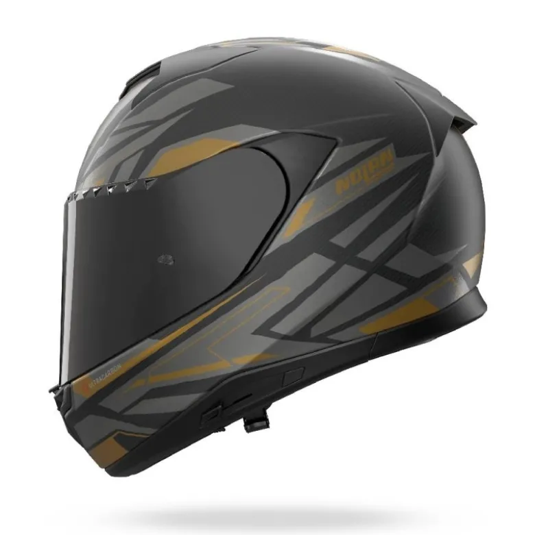 Casco Integrale Nolan X-904 Ultra Carbon Calibro Rombo 350 Carbonio Antracite Oro Opaco