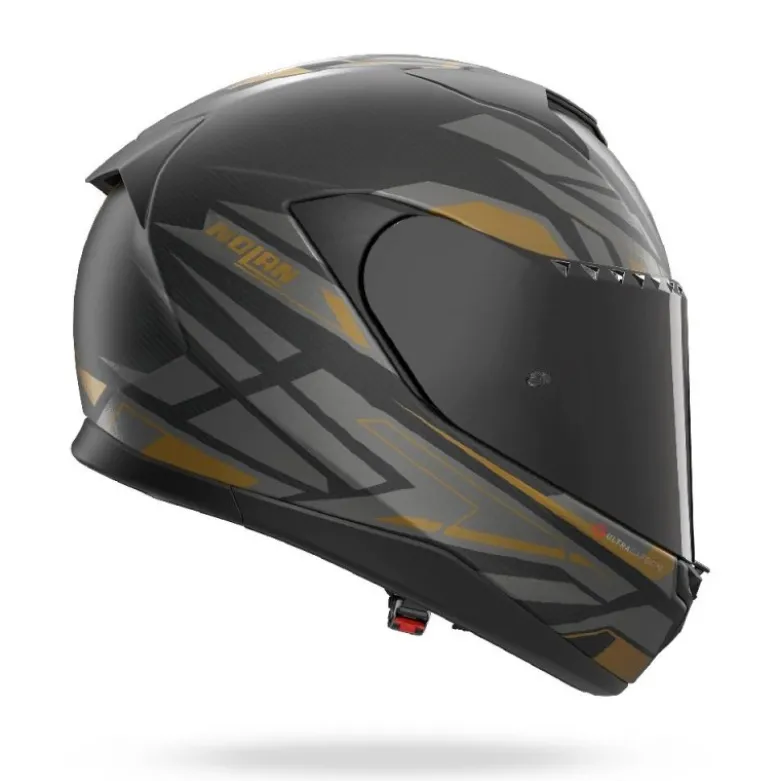 Casco Integrale Nolan X-904 Ultra Carbon Calibro Rombo 350 Carbonio Antracite Oro Opaco