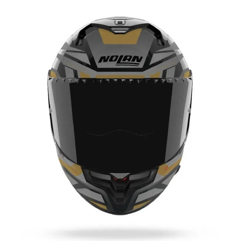 Casco Integrale Nolan X-904 Ultra Carbon Calibro Rombo 350 Carbonio Antracite Oro Opaco