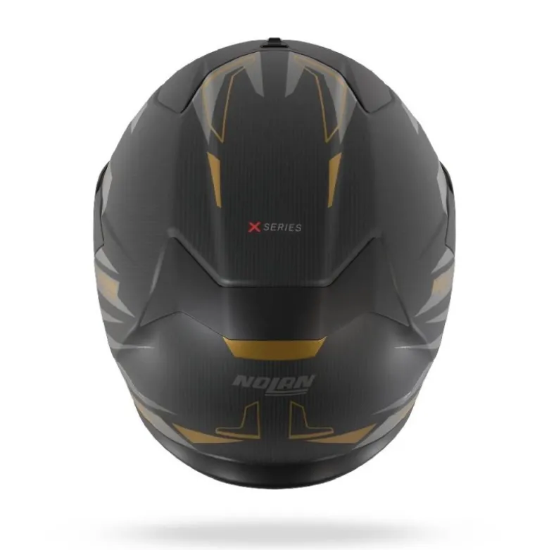 Casco Integrale Nolan X-904 Ultra Carbon Calibro Rombo 350 Carbonio Antracite Oro Opaco