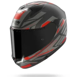 Casco Integrale Nolan X-904 Ultra Carbon Calibro Rombo I-ESS 357 Carbonio Antracite Rosso Opaco