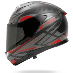 Casco Integrale Nolan X-904 Ultra Carbon Calibro Rombo I-ESS 357 Carbonio Antracite Rosso Opaco