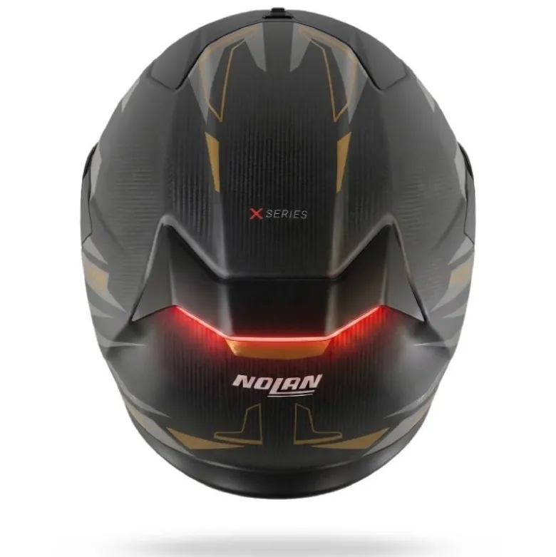 Casco Integrale Nolan X-904 Ultra Carbon Calibro Rombo I-ESS 359 Carbonio Antracite Oro Opaco