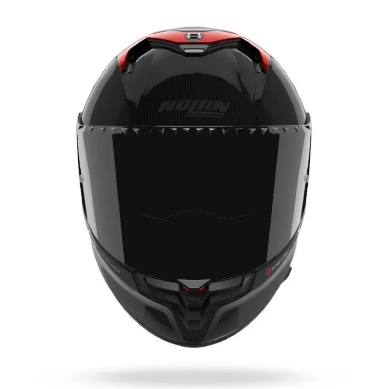 Casco Integrale Nolan X-904 Ultra Carbon Emblema 353 Carbonio Nero Rosso Lucido