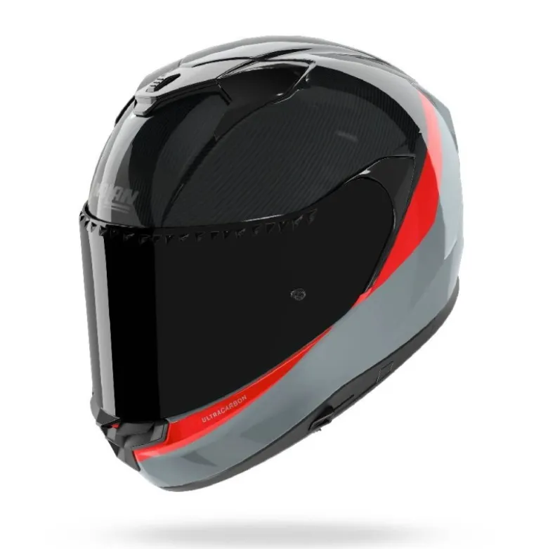 Casco Integrale Nolan X-904 Ultra Carbon Verniciatura Speciale 344 Carbonio Grigio Rosso Opaco
