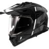 Casco Integrale On-Off Touring Ls2 MX702 Pioneer II Hill Nero Bianco Opaco