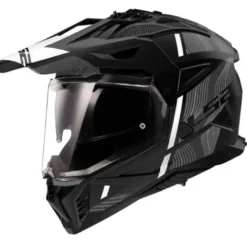 Casco Integrale On-Off Touring Ls2 MX702 Pioneer II Hill Nero Bianco Opaco