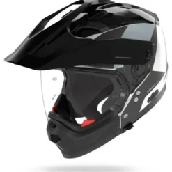 Casco Integrale On-Off Tourning Nolan N70-2 X 06 Turbine 349 Bianco Nero Grigio Lucido