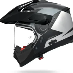 Casco Integrale On-Off Tourning Nolan N70-2 X 06 Turbine 349 Bianco Nero Grigio Lucido
