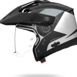 Casco Integrale On-Off Tourning Nolan N70-2 X 06 Turbine 349 Bianco Nero Grigio Lucido