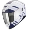 Casco Integrale Scorpion Exo-520 Evo Air Banshee Bianco Opaco Blu Purple