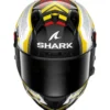 Casco Integrale Shark Aeron-Gp Carbon Replica Raul Fernandez Signature Bianco Giallo
