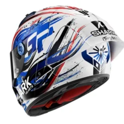 Casco Integrale Shark AERON-GP FIM RACING -1 Replica Zarco Signature Bianco Nero Blu