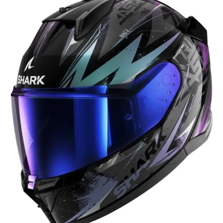 Casco Integrale Shark D-Skwal 3 Blast-R Nero Verde Glitter