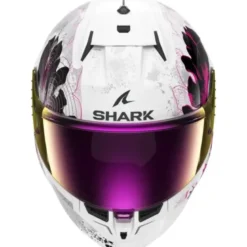 Casco Integrale Shark D-Skwal 3 Mayfer Bianco Viola Antracite