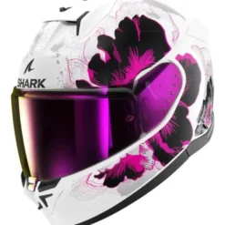 Casco Integrale Shark D-Skwal 3 Mayfer Bianco Viola Antracite