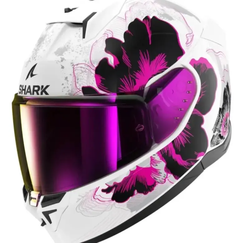 Casco Integrale Shark D-Skwal 3 Mayfer Bianco Viola Antracite