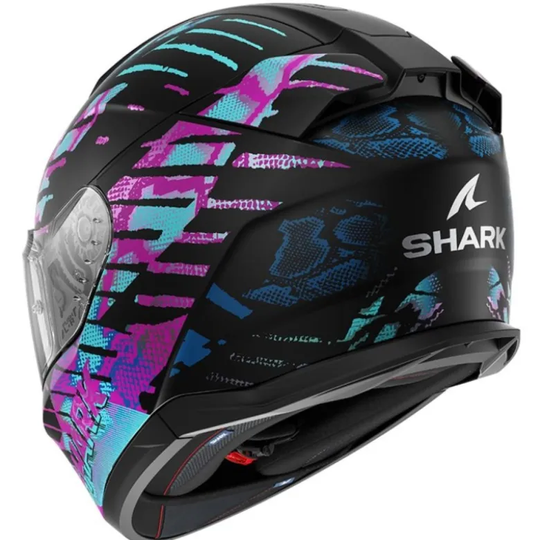 Casco Integrale Shark D-Skwal 3 Reptaia Cameleon Nero Opaco