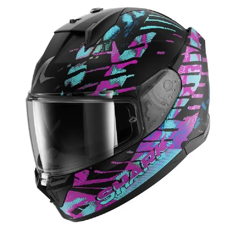 Casco Integrale Shark D-Skwal 3 Reptaia Cameleon Nero Opaco