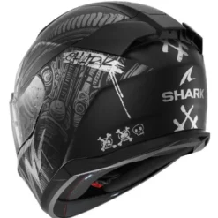 Casco Integrale Shark D-Skwal 3 Shiever Nero Antracite Silver Opaco