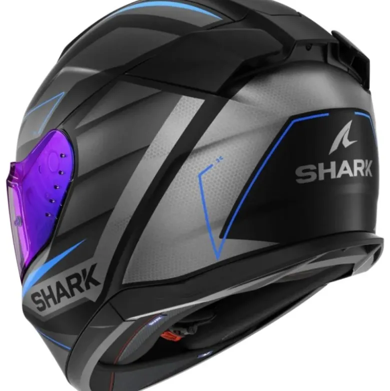 Casco Integrale Shark D-Skwal 3 Sizler Nero Antracite Blu Opaco