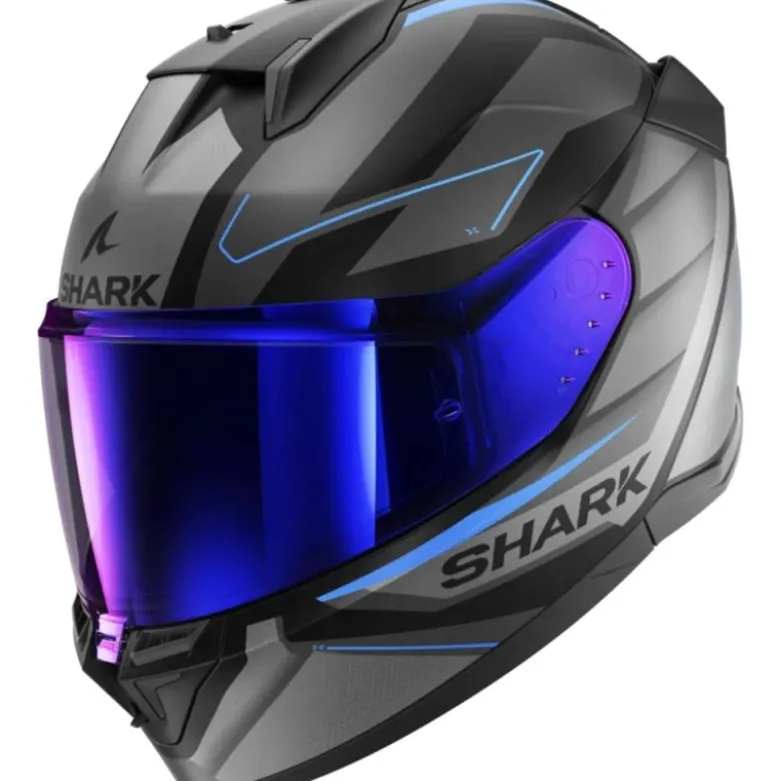 Casco Integrale Shark D-Skwal 3 Sizler Nero Antracite Blu Opaco