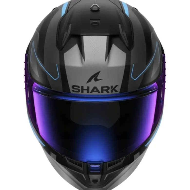 Casco Integrale Shark D-Skwal 3 Sizler Nero Antracite Blu Opaco