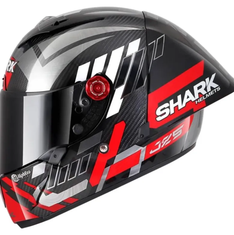Casco Integrale Shark Race-R Pro Gp 06 Carbon Replica Zarco Winter Test Chrome Rosso