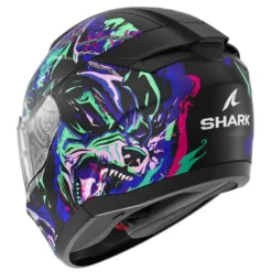Casco Integrale Shark Ridill 2 Beast Nero Viola Verde Opaco