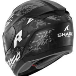 Casco Integrale Shark Ridill 2 Molokai Nero Bianco Silver Opaco