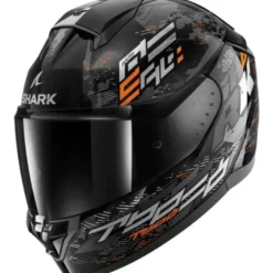 Casco Integrale Shark Ridill 2 Molokai Nero Silver Arancio