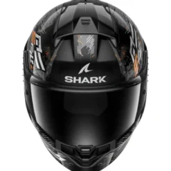Casco Integrale Shark Ridill 2 Molokai Nero Silver Arancio