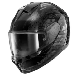 Casco Integrale Shark Ridill 2 Reptaia Nero Antracite Silver