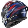 Casco Integrale Shark Skwal Cup Replica Zarco Gp Di Francia Blu Cromato Rosso Lucido