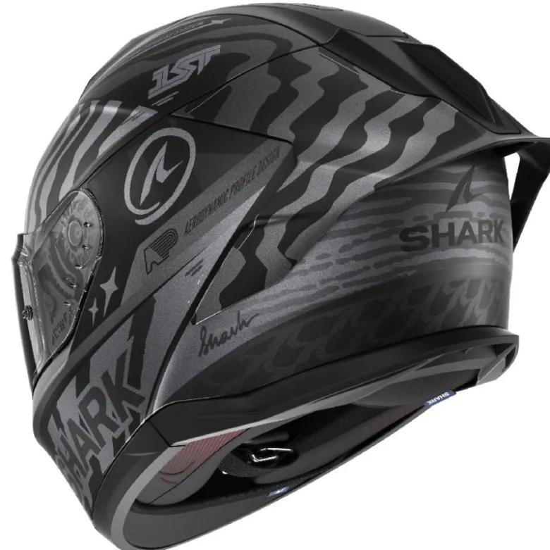 Casco Integrale Shark Skwal Cup Speed-Fancy Nero Antracite Silver Opaco