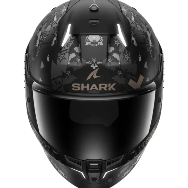 Casco Integrale Shark Skwal i3 Hellcat Nero Chrome Antracite Opaco