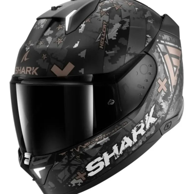 Casco Integrale Shark Skwal i3 Hellcat Nero Chrome Antracite Opaco