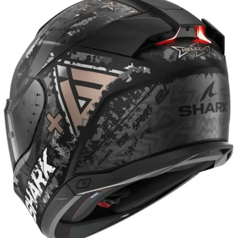 Casco Integrale Shark Skwal i3 Hellcat Nero Chrome Antracite Opaco