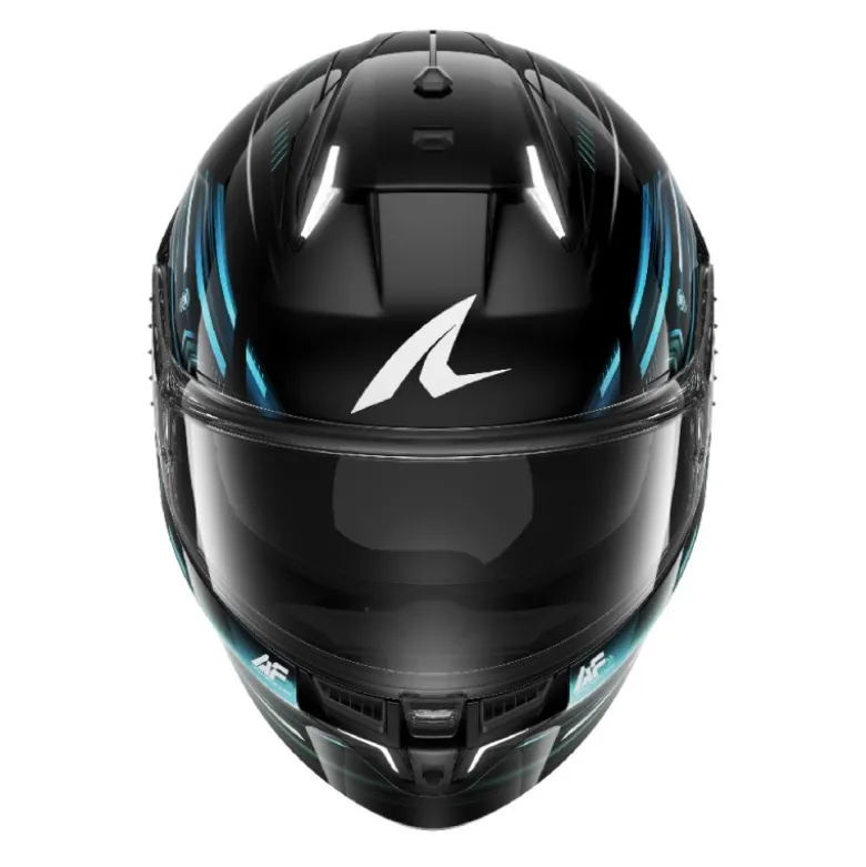 Casco Integrale Shark Skwal i3 Light-Blur Nero Blu Verde Lucido