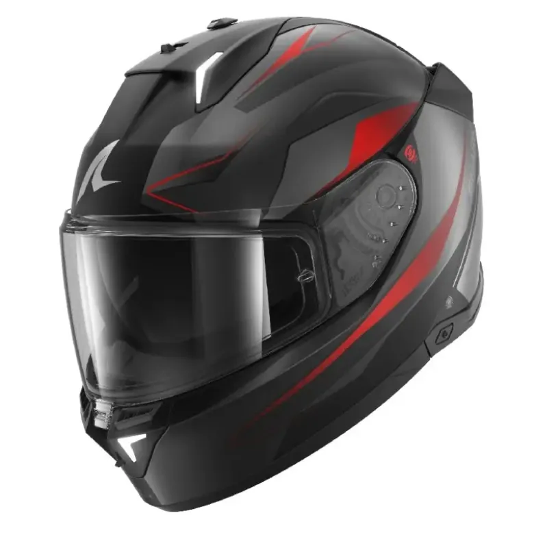 Casco Integrale Shark Skwal i3 Mekarium Nero Antracite Rosso Opaco