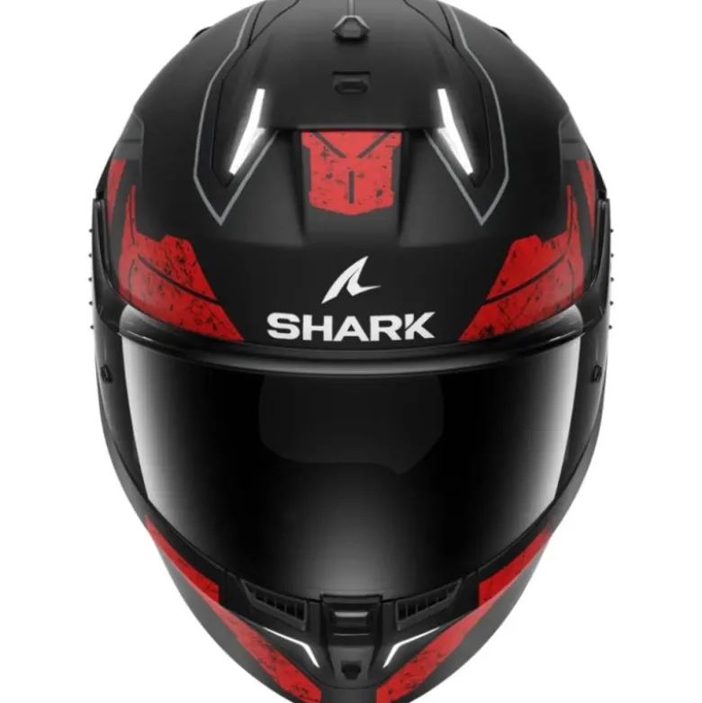 Casco Integrale Shark Skwal i3 Rhad Nero Chrome Rosso Opaco