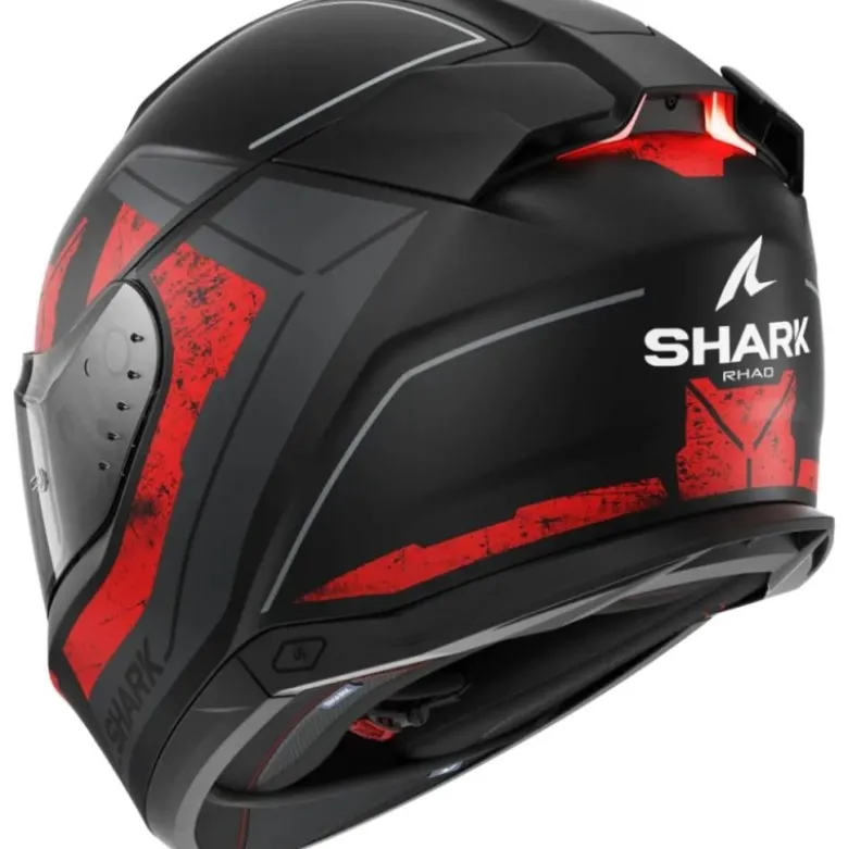 Casco Integrale Shark Skwal i3 Rhad Nero Chrome Rosso Opaco