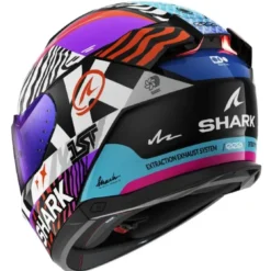 Casco Integrale Shark Skwal i3 Speed-Fancy Nero Bianco Arancione Lucido