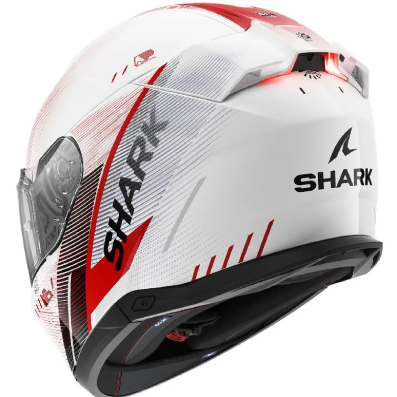 Casco Integrale Shark Skwal i3 Speed-Tech Bianco Rosso Nero Lucido