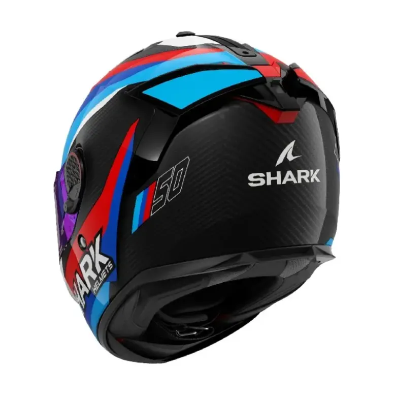 Casco Integrale Shark Spartan Gt Pro Carbon Guintoli Carbon Blu Rosso Lucido
