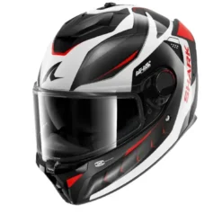 Casco Integrale Shark Spartan Gt Pro Carbon Mekarium Carbon Silver Rosso Lucido